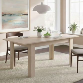 Dmora Mesa Extensible Caladora, Consola Extensible Multiposici&oacute;n, Mesa De Comedor Con Extensi&oacute;n, 140/190x90h77 Cm, Roble - Dmora