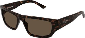 Balenciaga Brown Rectangular Mens Sunglasses BB0366S 002 58