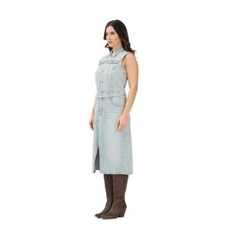 Maison Margiela Midi Jurk - Dames - Casual kleedjes - Blauw - L - Denim - Kleedjes
