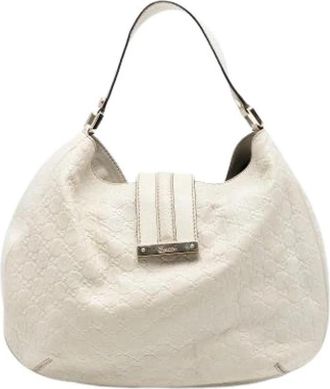 Gucci Pre-owned New Ladies Hobo Bag - Dames - Vintage Schoudertas - Wit - ONE Size - Leer - Vintage