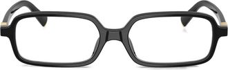 Miu Miu Eyewear rectangle-frame glasses - women - Acetate - 51 - Black
