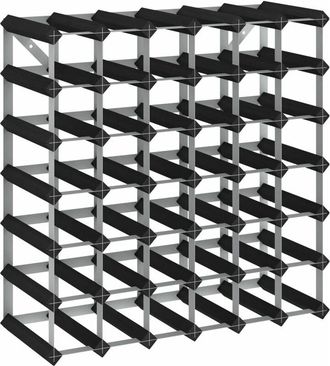 vidaXL Vidaxl - Botellero para 42 botellas madera maciza de pino negro