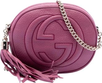 Gucci Pre-owned Cross Body Bags, female, Pink, Size: ONE SIZE Pre-owned Soho Crossbody