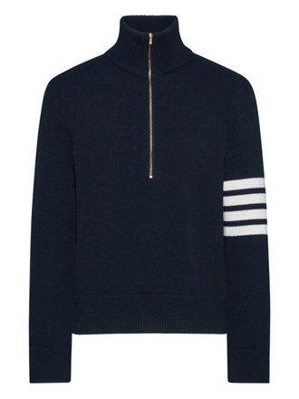Thom Browne Pullover A Mezza Zip-Uomo