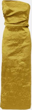 Tove Kezia draped lamé midi dress