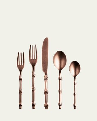 Mepra Bali Bronze Pewter 5-Piece Flatware Place Setting