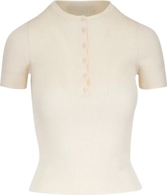 Nili Lotan Top a coste a maniche corte - Toni neutri