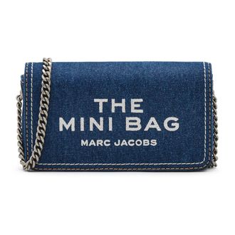 Marc Jacobs Cross Body Bags, female, Blue, Size: ONE SIZE Denim Mini Chain Bag