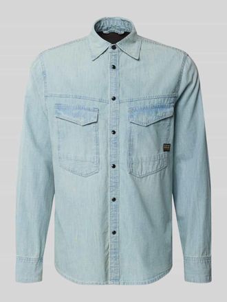G-Star G-Star RAW Regular Fit Freizeithemd mit Brusttaschen Modell dakota in Hellblau, Gr&ouml;&szlig;e XXL