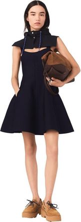 Maje Mini knitted babydoll dress in Navy at Nordstrom, Size 36 Eu