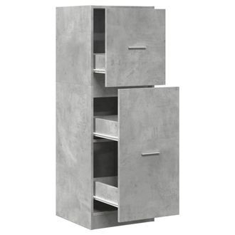 Berkfield Home Apothecary Cabinet Concrete Grey 40x41x118 cm Engineered Wood | Size: 40 x 41 x 118 cm