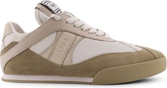 Chloé Kick Mesh Sneakers With Suede And Leather Inserts