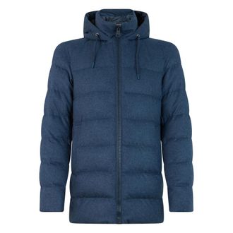 Herno Padded Jacket with Hood - male - Herno - Winter Jackets - Blue - 4XL - Jackets