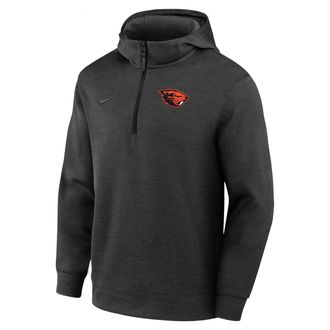 Nike Oregon State Coaches Premium Nike Mens Dri-FIT College 1/4-Zip Hoodie in Black | IV8267-010