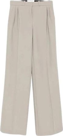 Coperni Wijde Broeken - Dames - Wijde Broeken - Beige - M - Leer - Broeken