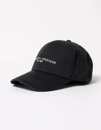 Tommy Hilfiger Mens Tommy Hilfiger TH Established Mens Cap - Black - Size: ONE size
