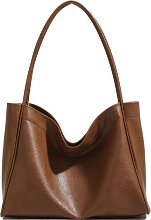 Generic Womens Top Handle Shoulder Bag, Large Capacity PU Tote Bag with Small Bag, Comfortable Double Shoulder Straps, Suitable for Work, Travel and Gym Use (