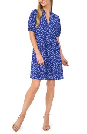 CeCe by Cynthia Steffe Brooke Ditsy Floral Minidress in Twilight Blue at Nordstrom, Size Medium