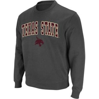 Colosseum Mens Colosseum Charcoal Texas State Bobcats Arch & Logo Crew Neck Sweatshirt at Nordstrom, Size Xxx-Large