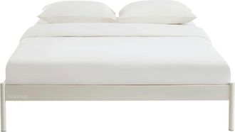 Pantone Cama 160x200 de metal beige arena con somier incluido