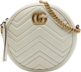 Gucci Pre-owned Quilted Crossbody Bag - Dames - Vintage Schoudertas - Wit - ONE Size - Leer - Vintage