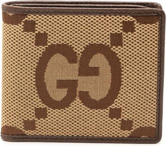Gucci Brown Canvas Leather Wallet (Bi-Fold) (Pre-Owned)