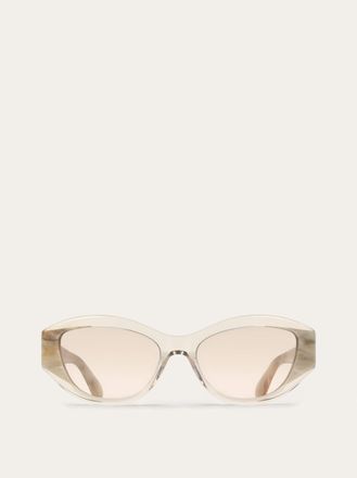 Ferragamo Women Oval frame sunglasses Beige