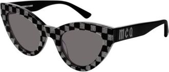 Alexander McQueen Mq 0152S 002 Zonnebril - Dames - Zonnebrillen - Zwart - 50 MM - Accessoires