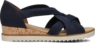 Gabor Sandalen met sleehak - Dames - Sleehakken - Blauw - 43 EU - Leer - Schoenen
