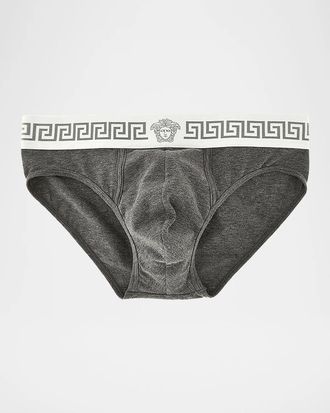 Versace Medusa Head Greco-Trim Jersey Brief