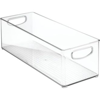 OEM Caja De Almacenamiento Para Armario/cocina, Contenedor De Pl&aacute;stico Extragrande Para Frigor&iacute;fico, Caja Larga, Transparente, 41 Cm X 15 Cm X 12,5 Cm -cr