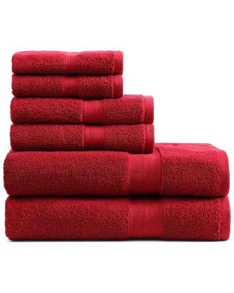 Tommy Hilfiger 200 Thread Count Modern American Solid Carded Cotton Z-Twist 6Pc Towel Set