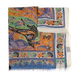 Etro Accessoires, Dames, Veelkleurig, ONE Size, Kasjmier, Sjaal met patroon
