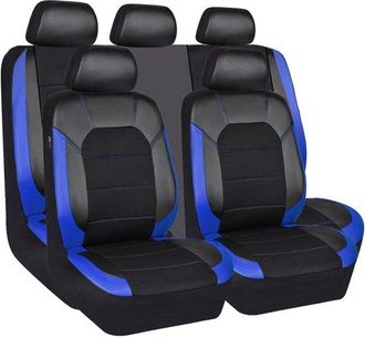 OEM Fundas Universales Para Asientos De Coche De Cuero Y Malla Transpirable 3d - Negras