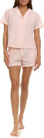 Flora Nikrooz Serena Cotton Seersucker Short Pajamas in Pink at Nordstrom Rack, Size X-Large