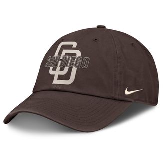 Nike San Diego Padres Statement Club Mens Nike Mens MLB Adjustable Hat in Brown | NB0120QPYP-WYM