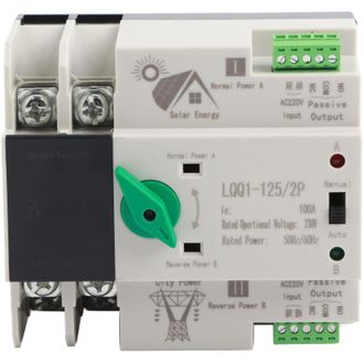 Elle Interruptor De Transferencia Autom&aacute;tica De Doble Alimentaci&oacute;n De 2 Polos, Circuito De Milisegundos, Controlador R&aacute;pido Ac230v 100a Para Sistemas Fotov