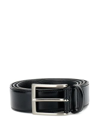 Alberto Luti square-buckle leather belt - men - Calf Leather - 100 - Black