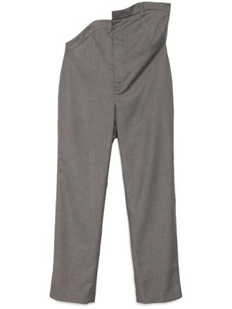 Juntae Kim tailored rose trousers - Grey