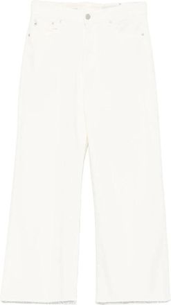 AG - Adriano Goldschmied Wijde Pijp Geknipte Jeans - Dames - Regular Fit Jeans - Beige - W24 - Katoen - Jeans