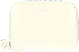 Jil Sander Beige Leren Muntportemonnee met Logo - Dames - Portefeuilles - Beige - ONE Size - Leer - Accessoires