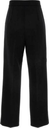 Max Mara Womens Black Stretch Wool Verbano Pant Nero Pantaloni Trousers