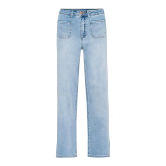 Kaffe Flared Jeans Lichtblauw Gewassen Denim - Dames - Jeans - Blauw - Maat: 3XL Denim