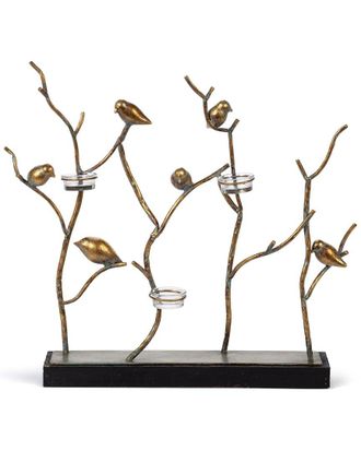 Gerson International Metal & Wood Bird In Branches Tabletop