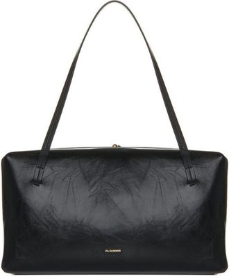 Jil Sander Large Goji Pillow Black Leather Bag