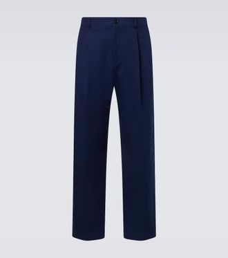 Valentino Cotton gabardine straight pants