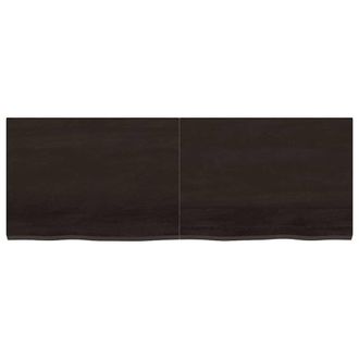 Berkfield Home Table Top Dark Grey 140x50x(2-4) cm Treated Solid Wood Oak