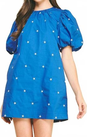 Pinch Design Stars Over Our Hearts Mini Dress In Blue