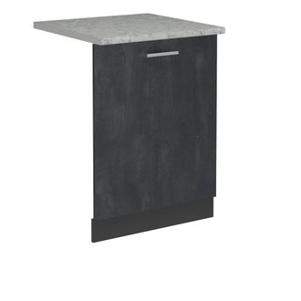 Vicco Panel Frontal Del Lavavajillas R-line, Hormig&oacute;n Negro, 60 Cm, Et M&aacute;rmol