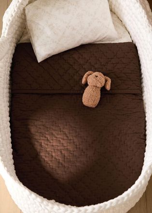 Mango Trapunta cotone cucita a mano mini culla marrone - Home - 55x85cm - MANGO HOME